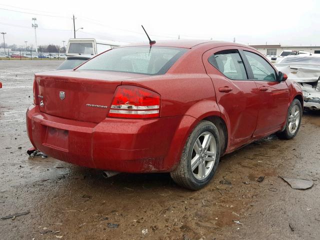 1B3CC1FB2AN218546 - 2010 DODGE AVENGER EX RED photo 4