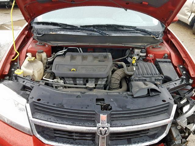 1B3CC1FB2AN218546 - 2010 DODGE AVENGER EX RED photo 7