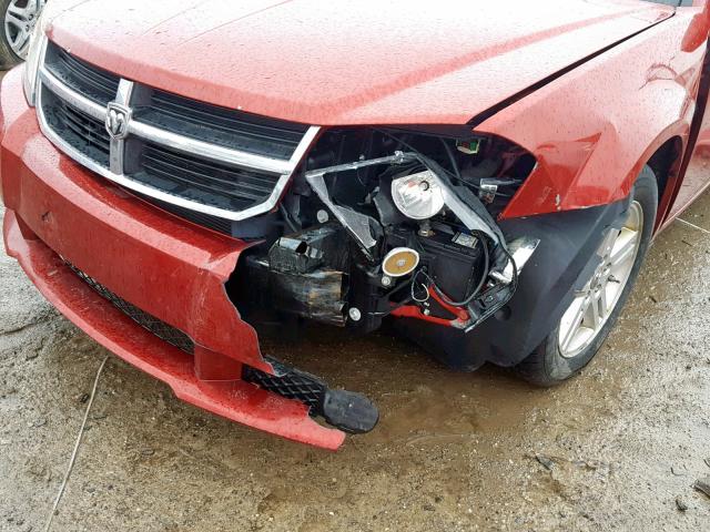 1B3CC1FB2AN218546 - 2010 DODGE AVENGER EX RED photo 9