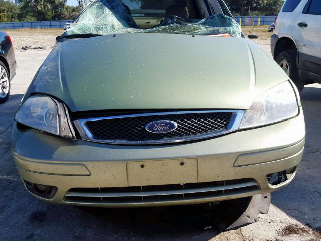 1FAHP34N67W184783 - 2007 FORD FOCUS ZX4 GREEN photo 9