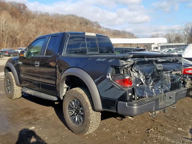 1FTEX1R66CFC47331 - 2012 FORD F150 SVT R BLACK photo 3