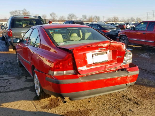 YV1RS61R412036503 - 2001 VOLVO S60 RED photo 3