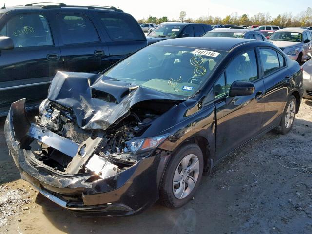 19XFB2F56EE061189 - 2014 HONDA CIVIC LX BLACK photo 2