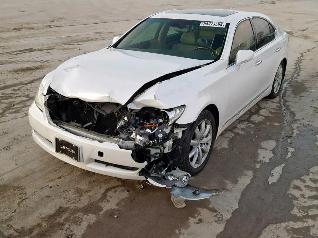 JTHBL46F575048625 - 2007 LEXUS LS 460 WHITE photo 2