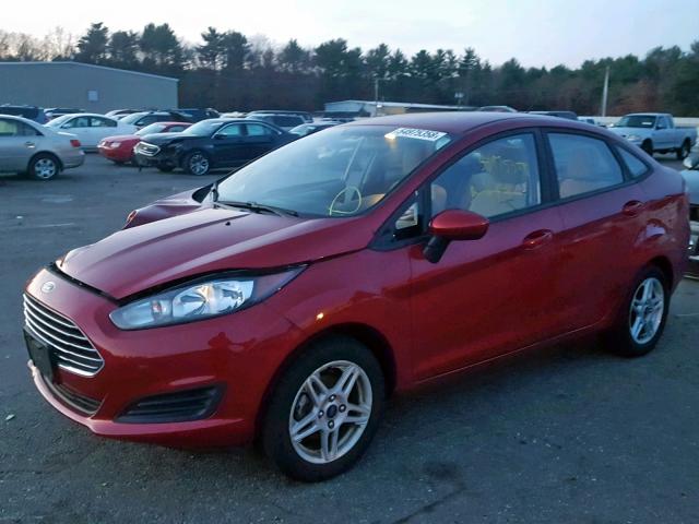 3FADP4BJ8HM158496 - 2017 FORD FIESTA SE MAROON photo 2