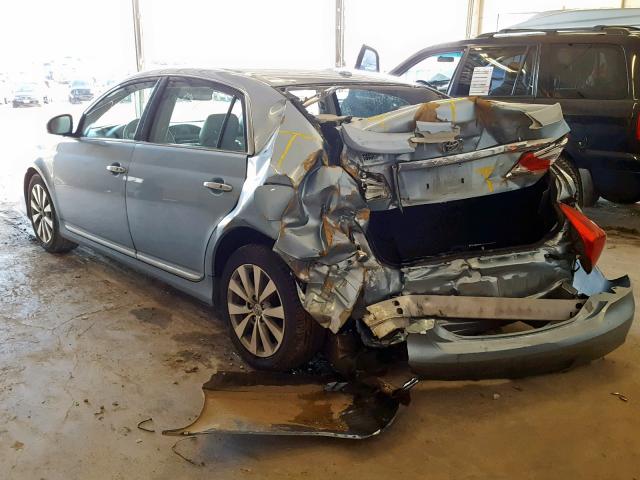 4T1BK3DB2BU407969 - 2011 TOYOTA AVALON BAS BLUE photo 3