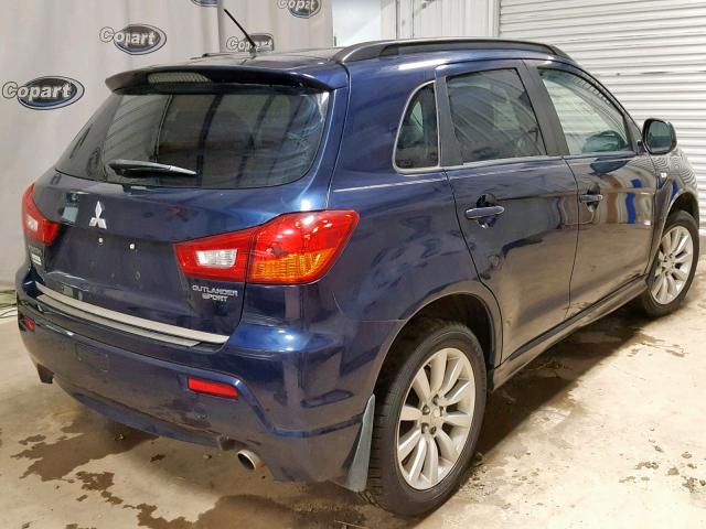 JA4AP4AU0BZ013333 - 2011 MITSUBISHI OUTLANDER BLUE photo 4