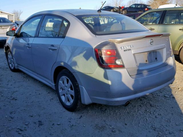 3N1AB6AP1AL704020 - 2010 NISSAN SENTRA 2.0 GRAY photo 3