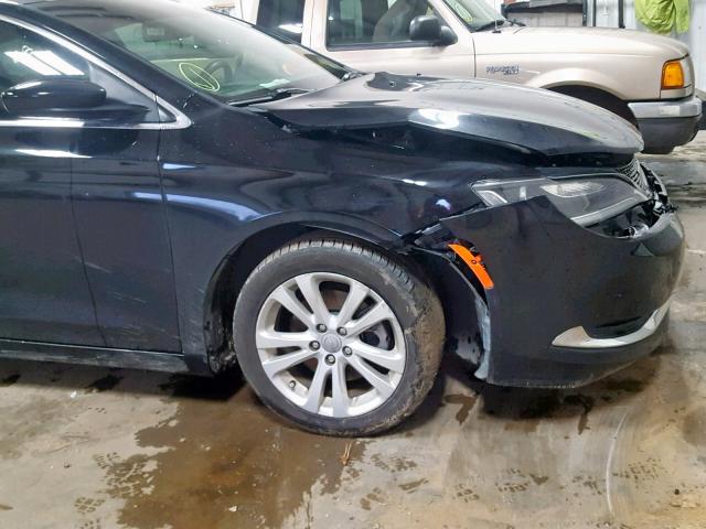 1C3CCCAB9FN634512 - 2015 CHRYSLER 200 LIMITE BLACK photo 9