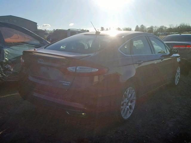 3FA6P0D90ER205832 - 2014 FORD FUSION TIT RED photo 4