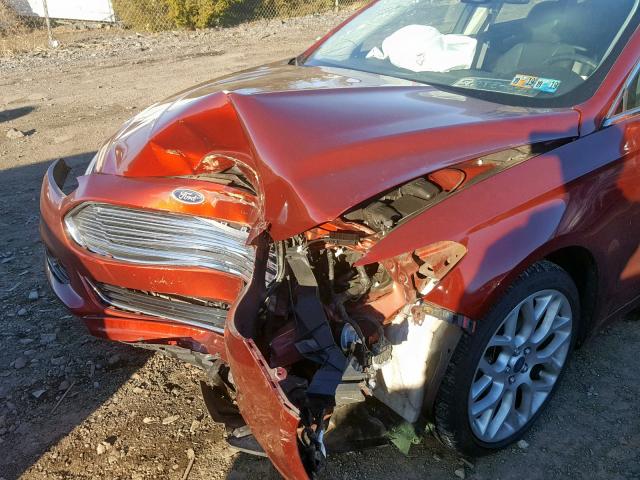 3FA6P0D90ER205832 - 2014 FORD FUSION TIT RED photo 9