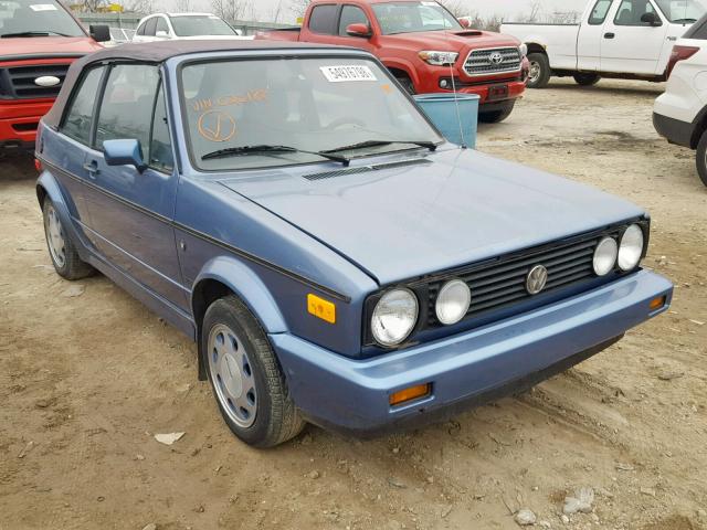 WVWCA0154KK022188 - 1989 VOLKSWAGEN CABRIOLET BLUE photo 1