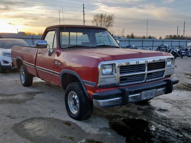 1B7HM16Y5NS624298 - 1992 DODGE W-SERIES W RED photo 1