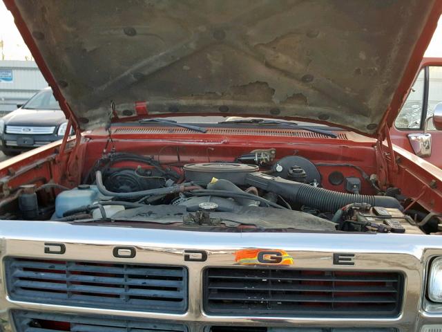 1B7HM16Y5NS624298 - 1992 DODGE W-SERIES W RED photo 7