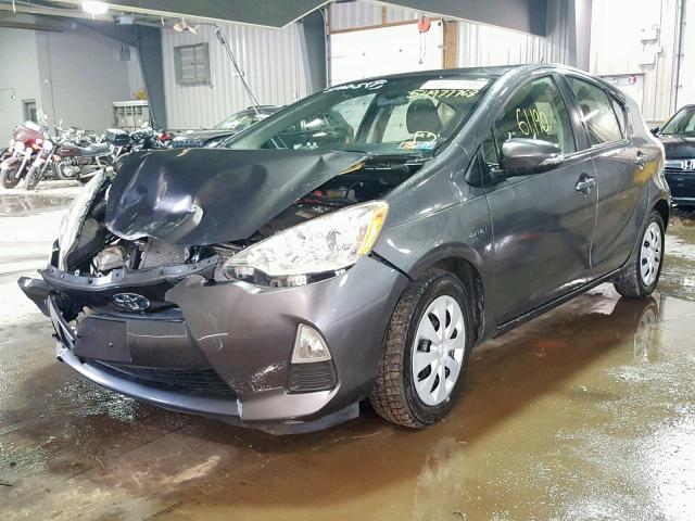 JTDKDTB30D1054839 - 2013 TOYOTA PRIUS C GRAY photo 2