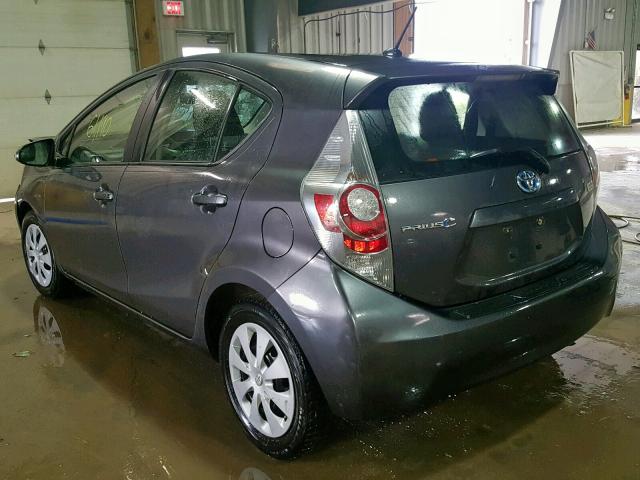 JTDKDTB30D1054839 - 2013 TOYOTA PRIUS C GRAY photo 3