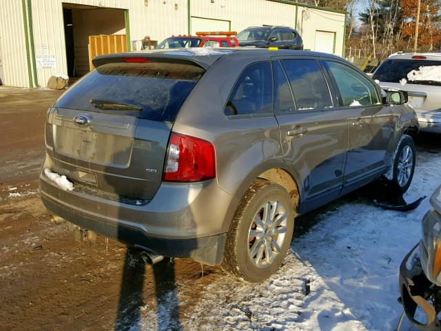 2FMDK3JC9CBA92150 - 2012 FORD EDGE SEL GRAY photo 4