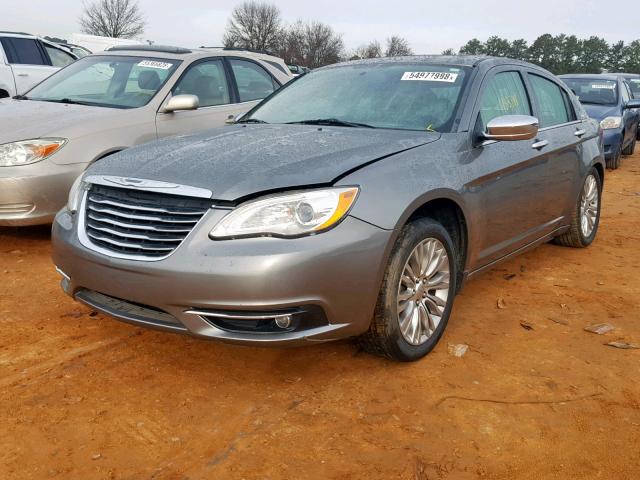 1C3CCBCB8CN263216 - 2012 CHRYSLER 200 LIMITE GRAY photo 2