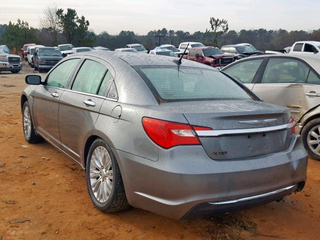 1C3CCBCB8CN263216 - 2012 CHRYSLER 200 LIMITE GRAY photo 3