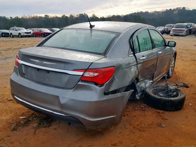 1C3CCBCB8CN263216 - 2012 CHRYSLER 200 LIMITE GRAY photo 4