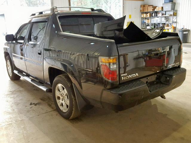 2HJYK16568H529476 - 2008 HONDA RIDGELINE BLACK photo 3