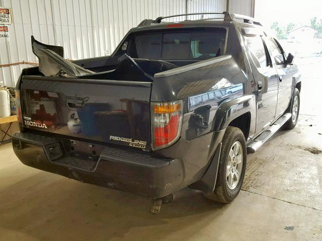 2HJYK16568H529476 - 2008 HONDA RIDGELINE BLACK photo 4