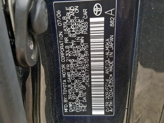 JTKDE177670159751 - 2007 TOYOTA SCION TC Qara foto 10