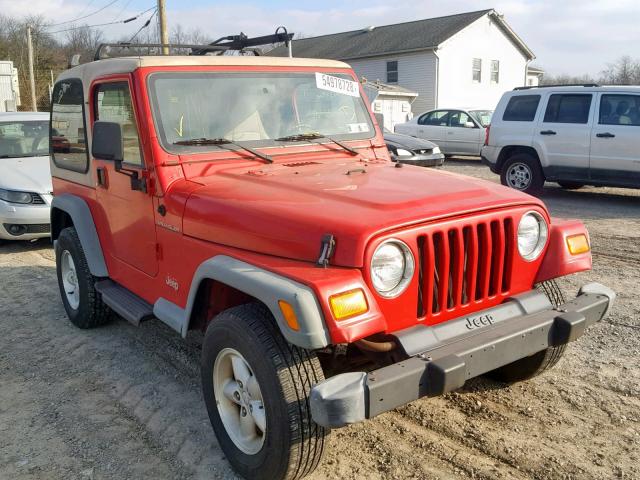 1J4FA29P1YP768022 - 2000 JEEP WRANGLER / RED photo 1