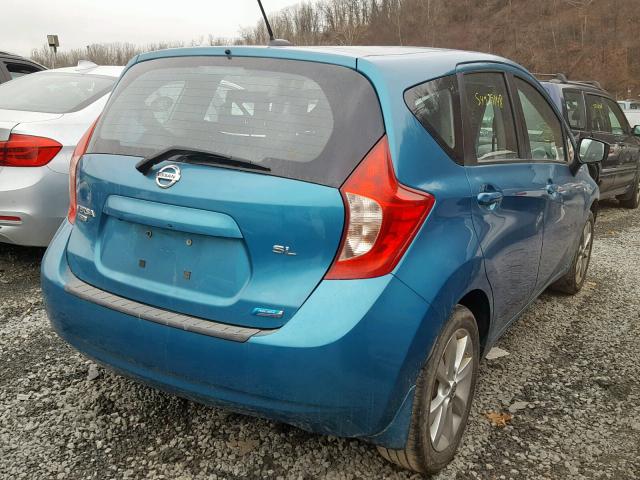 3N1CE2CP4FL369879 - 2015 NISSAN VERSA NOTE TEAL photo 4