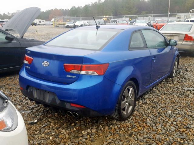 KNAFU6A24A5186239 - 2010 KIA FORTE EX BLUE photo 4