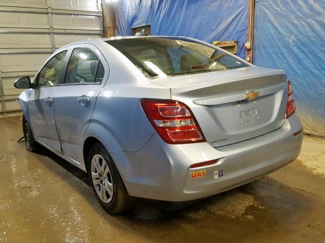 1G1JB5SG5H4158174 - 2017 CHEVROLET SONIC LS 蓝色 照片 3