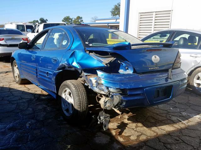 1G2NF52T1YM719176 - 2000 PONTIAC GRAND AM S BLUE photo 3