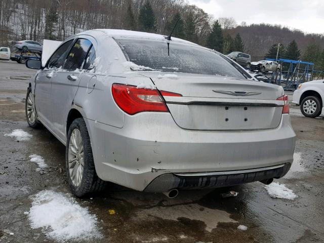 1C3CCBCG6CN326308 - 2012 CHRYSLER 200 LIMITE SILVER photo 3