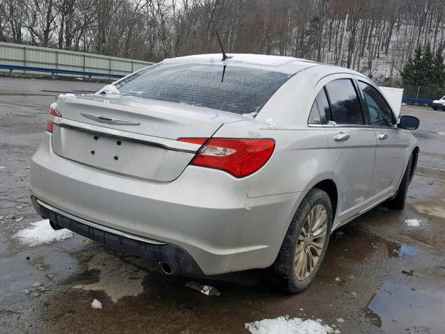 1C3CCBCG6CN326308 - 2012 CHRYSLER 200 LIMITE SILVER photo 4