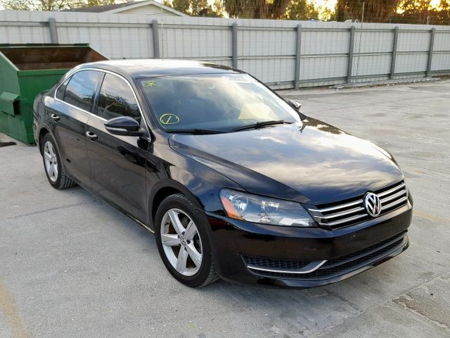 1VWBP7A3XCC021377 - 2012 VOLKSWAGEN PASSAT SE BLACK photo 1