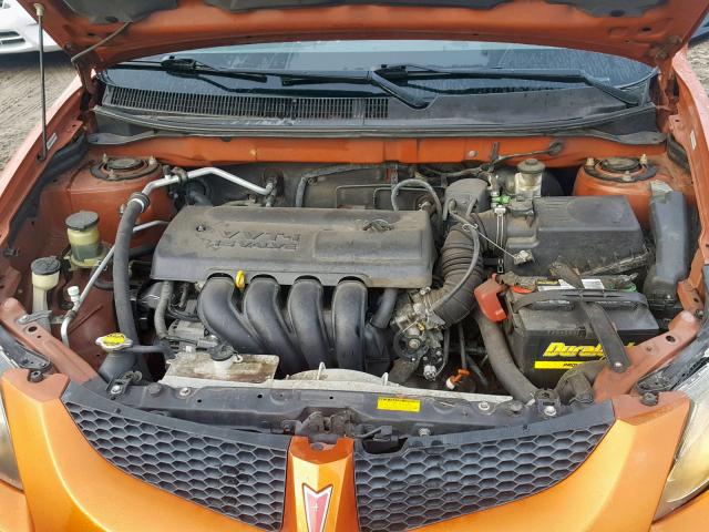 5Y2SL62884Z434450 - 2004 PONTIAC VIBE ORANGE photo 7