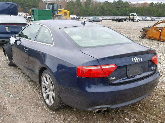 WAUCFAFR9AA070628 - 2010 AUDI A5 PREMIUM BLUE photo 3