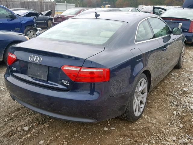 WAUCFAFR9AA070628 - 2010 AUDI A5 PREMIUM BLUE photo 4