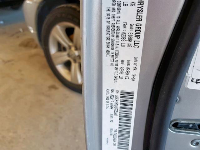 1B3CB4HA1AD665108 - 2010 DODGE CALIBER SX SILVER photo 10