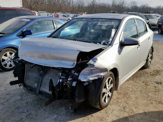 3N1AB6AP3CL763752 - 2012 NISSAN SENTRA 2.0 SILVER photo 2