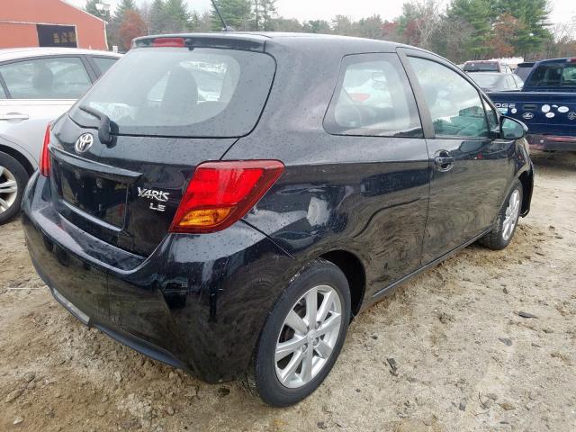 VNKJTUD38FA021924 - 2015 TOYOTA YARIS BLACK photo 4