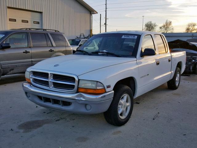 1B7GL2AX1YS741688 - 2000 DODGE DAKOTA QUA WHITE photo 2