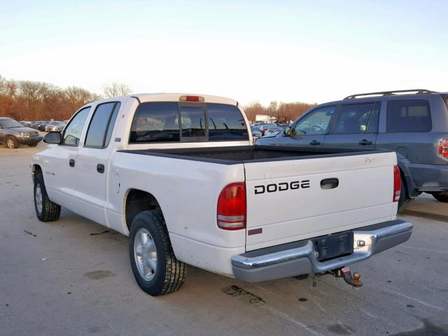 1B7GL2AX1YS741688 - 2000 DODGE DAKOTA QUA WHITE photo 3