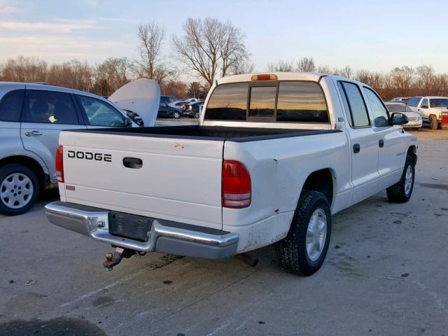 1B7GL2AX1YS741688 - 2000 DODGE DAKOTA QUA WHITE photo 4