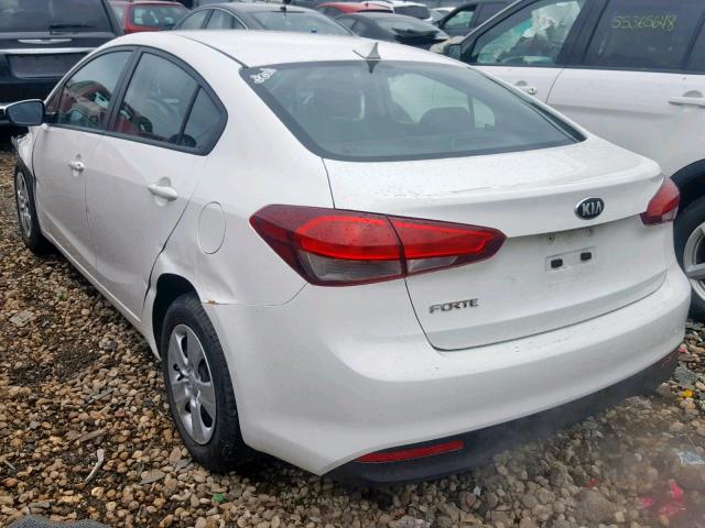 3KPFK4A71HE054174 - 2017 KIA FORTE LX WHITE photo 3