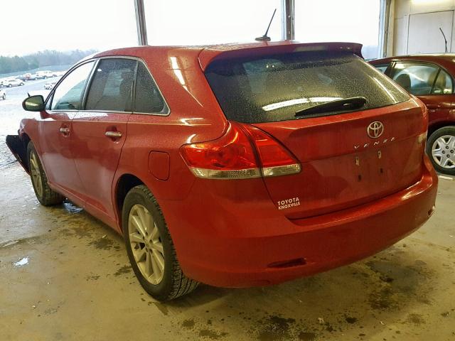 4T3ZE11A89U016400 - 2009 TOYOTA VENZA BASE RED photo 3