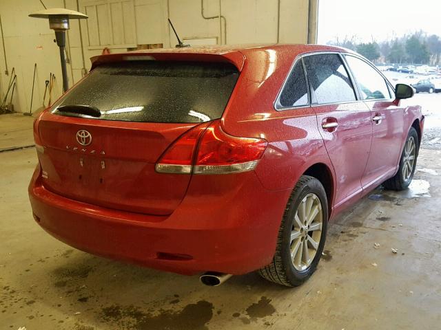 4T3ZE11A89U016400 - 2009 TOYOTA VENZA BASE RED photo 4