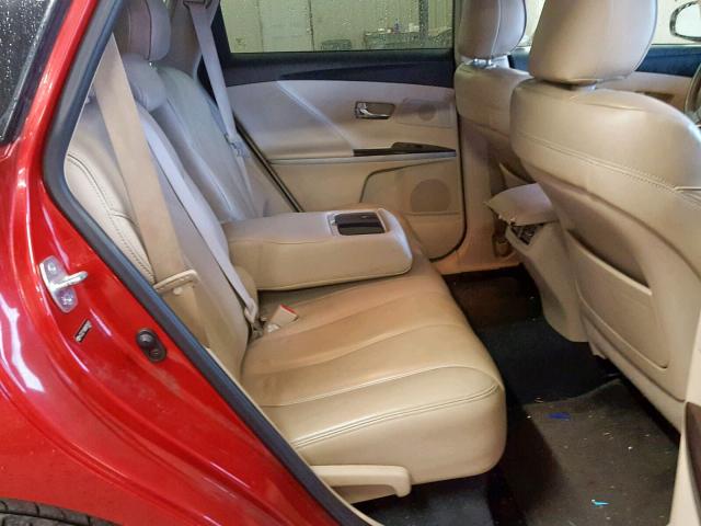 4T3ZE11A89U016400 - 2009 TOYOTA VENZA BASE RED photo 6