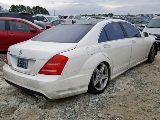 WDDNG7BB5AA290603 - 2010 MERCEDES-BENZ S 550 WHITE photo 4