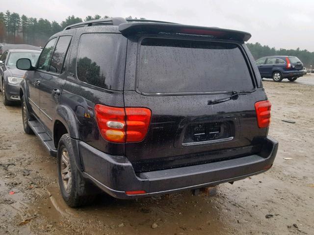 5TDBT48AX3S202110 - 2003 TOYOTA SEQUOIA LI BLACK photo 3